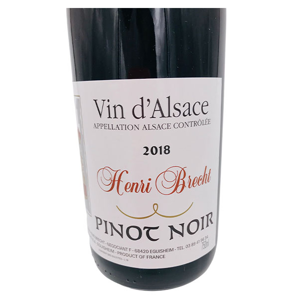 Vins Henri Brecht - Pinot-Noir 2018 Rouge